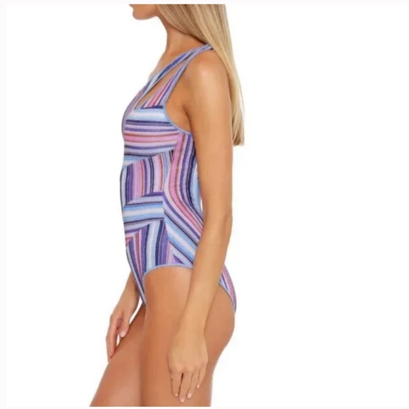 NWT BECCA by Rebecca Virtue SOUTH Coast Arabella Asymmetrical One Piece Swim - Picture 6 of 14